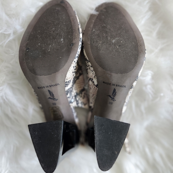 Vintage Snake Skin See Thru High Heels SZ 8 - Picture 7 of 7